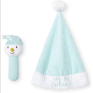 My 1st Christmas Santa Hat & Rattle NWT